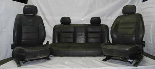 Jogo De Bancos Couro Cinza Escuro Linha Chevrolet 93322897