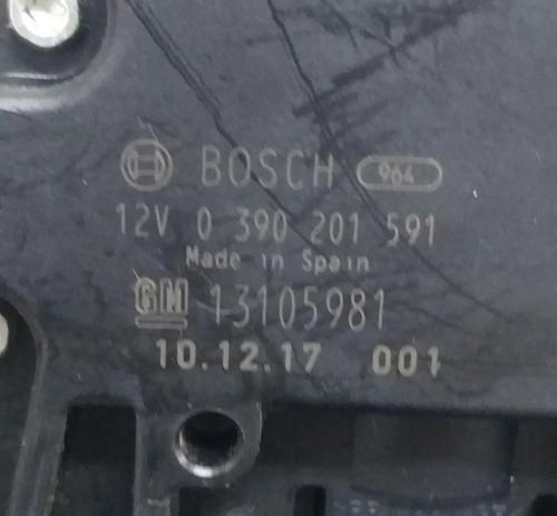 Motor Do Limpador Traseiro Gm Vectra 2006 A 2011 0390201591