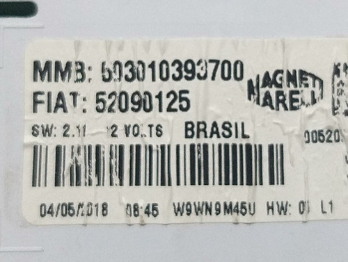 Painel Instrumentos Fiat Mobi Way 1.0 8v Flex 2018 52090125