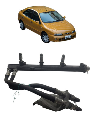 Flauta Bico Injetores Fiat Brava 2000 (al) Com Detalhe