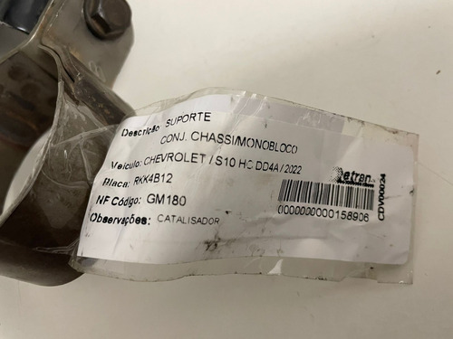 Suporte Catalisador Gm S10 High Country 2022 - 52026527