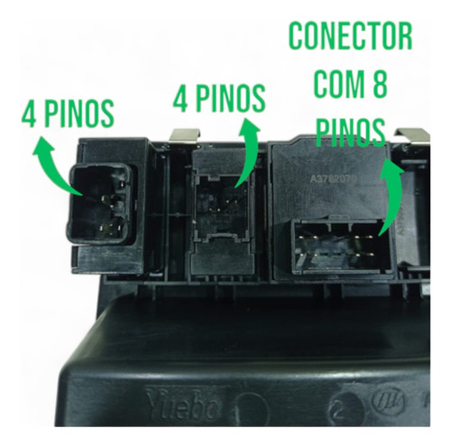 Botão Comando Retrovisor Elétrico Com Moldura Lifan 530