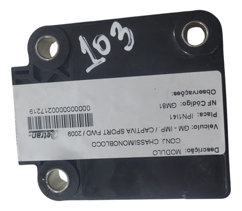 Módulo Sensor Impacto Gm Captiva 3.6/ 2011 (al) Cxf 103
