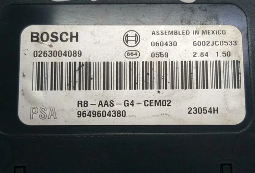 Módulo Sensor Estacionamento Re Citroen C5 2007 0263004089