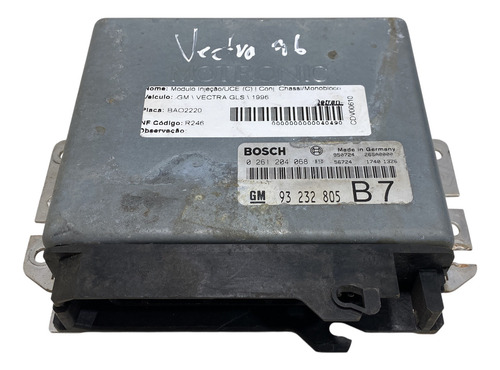 Módulo De Injeção Gm Vectra 2.0 8v 93232805 B7 Bosch