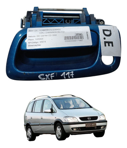 Maçaneta Externa Porta Diant.  Esquerda Gm Zafira 2002 (ap)