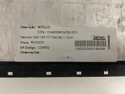 Módulo Ecu Ebs3 Wabco Xf Ftt 530 2024 - 4461352050