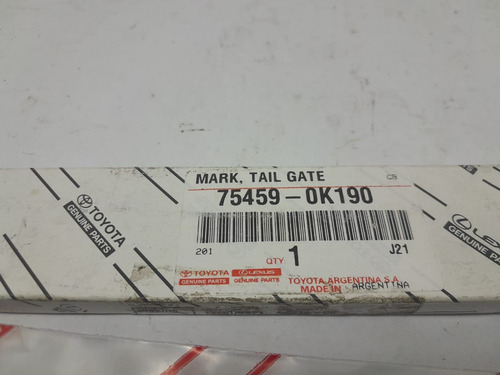 Emblema Tampa Traseira Toyota Hilux Srx 16/20 754590k190