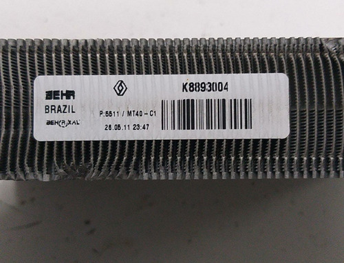 Evaporador Ar Renault Sandero 2010 2011 2012 A 2015 K8893004