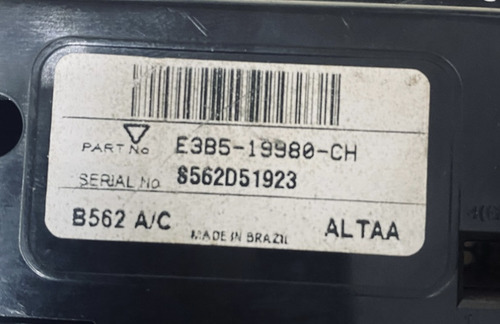 Comando Ar Condicionado Ford Ka 13 A 19  E3b519980ch