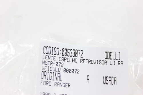 Lente Espelho Retrovisor Ranger 98/04 Ld Usado (072)