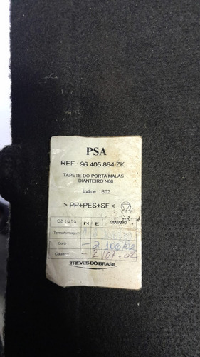 Carpete Assoalho Traseiro Citroen Xsara Picasso 2001 A 2012