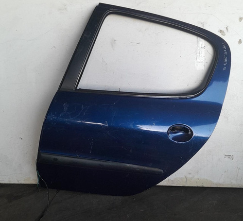 Porta Traseira Esquerda Azul Peugeot 206 207 2009 A 2012