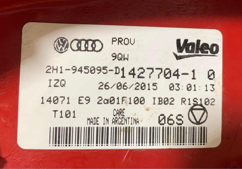 Lanterna Traseira Esquerda Vw Amarok 2013 À 2016 Original