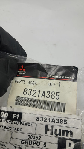 Grade Moldura Farol Milha Lado Esquerdo Lancer Asx 09/15