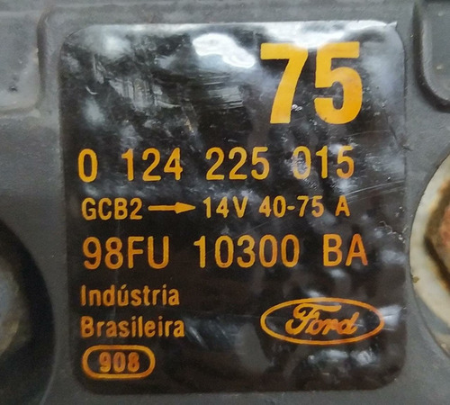 Alternador Ford Ka 1.0 1998  A 2003 0124225015
