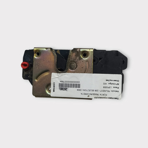 Fechadura Elétrica Traseira Direita Peugeot 206 1999 2009