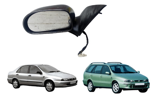 Retrovisor Marea Brava 2000 A 2007 Elétrico Esquerdo Usado