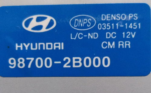 Motor Limpador Traseiro Hyundai Santa Fe 07/ 2011 987002b000