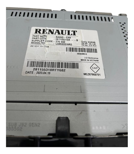 Aparelho Som Multimídia Renault Kwid 2023 2024 2025 Original