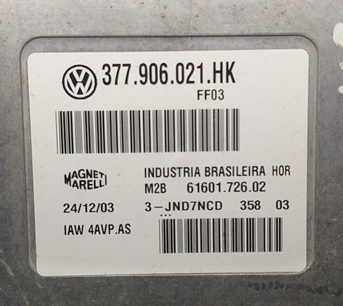 Módulo Injeção Vw Saveiro 1.6 2004 377906021hk Iaw4avpas