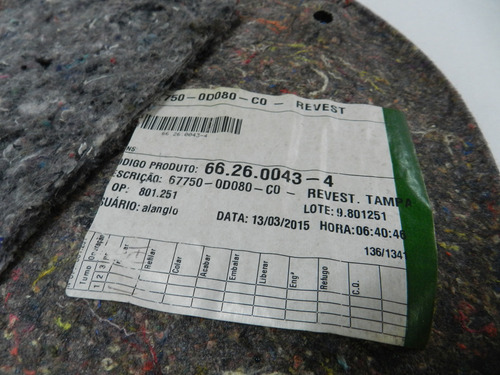 Forro Tampa Porta-malas Toyota Etios 2012 A 2018 662600434