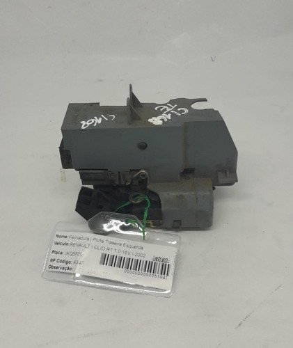 Fechadura Elétrica Traseira Esquerda Clio Sedan 4p 02/05