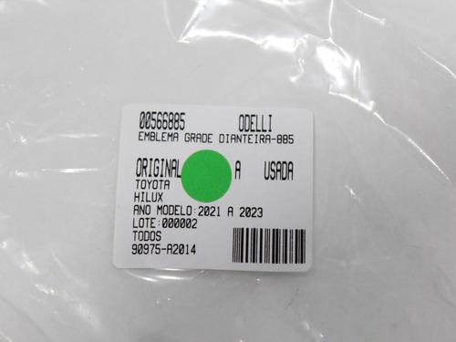 Emblema Grade Dianteira Hilux 21/23 Usado (885)