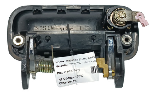 Maçaneta Externa Porta Dianteira Esquerda Hilux Sr5 95 2004