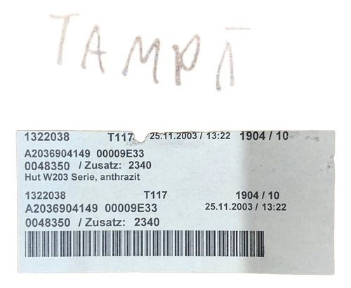 Tampão Bagagito Porta Mala Mercedes C180 06/07 Original