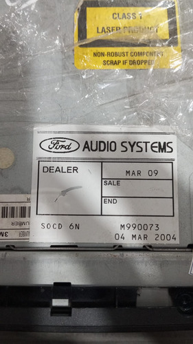 Rádio Cd Sony Mondeo Ano 2001 A 2006 Para Retirar Peças