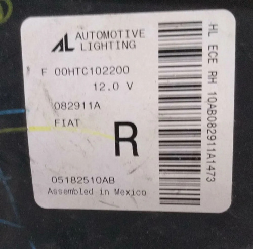 Farol Direito Fiat 500 2009 A 2013 F00htc102200