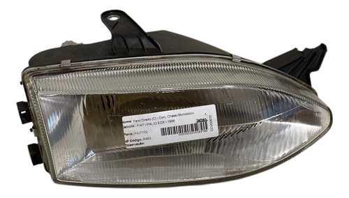 Farol Dianteiro Fiat Palio Strada Siena 96 A 02 Direito
