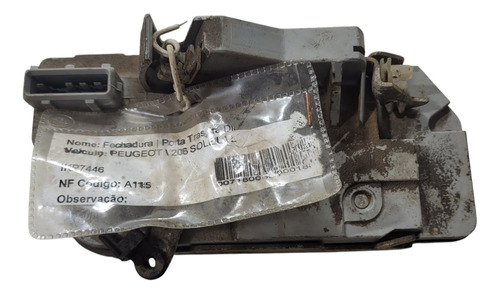 Fechadura Traseira Direita Peugeot 206/ 2008 (al)
