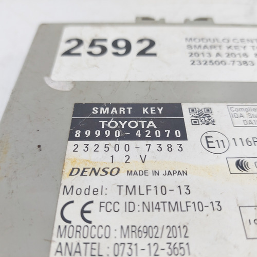 Módulo Smart Key Toyota Rav 4 Ano 2013 A 2016