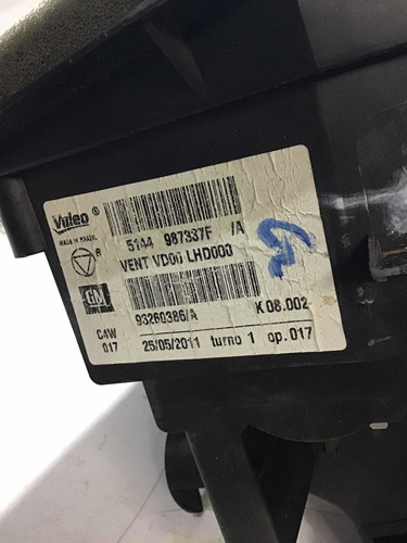 Caixa Ventilação Forçado Interno Sem Ar Celta 1.0 8v 19889*
