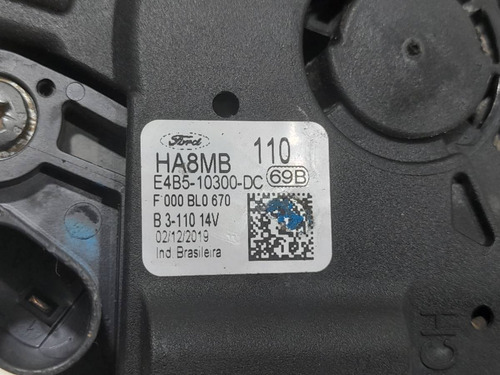 Alternador Ford Ka 1.0 3cc 2018 2019 2020 2021 2022