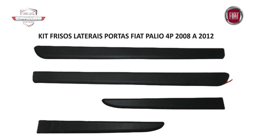Kit Frisos Laterais Portas Paralelo Palio 4p 2008 A 2012
