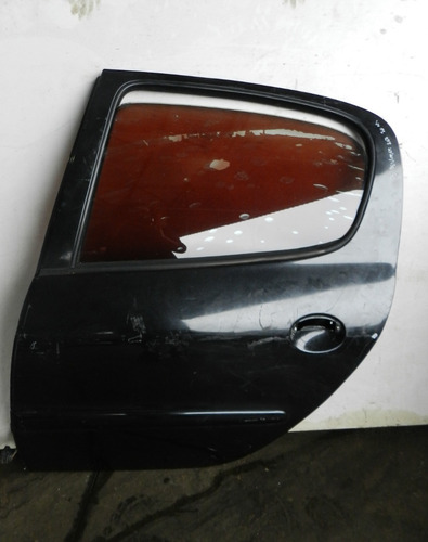 Porta Traseira Esquerda Preta Peugeot 206 207 2009 A 2012