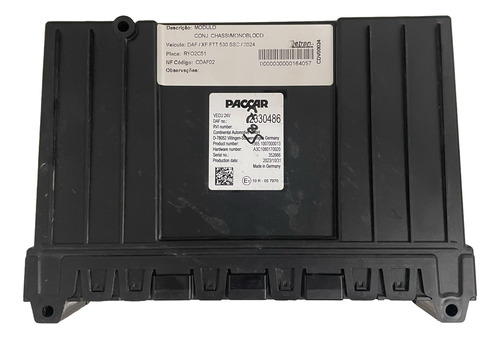 Módulo Centralina Vecu Xf Ftt 530 2024 - 2330486