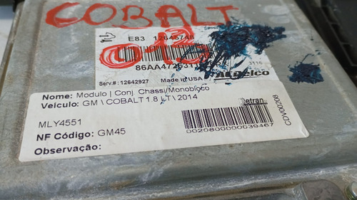 Kit  Injeção E83 12645748 Aa47 Cobalt Spin 1.8  25817
