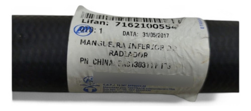 Mangueira Inferior Do Radiador Lifan 620
