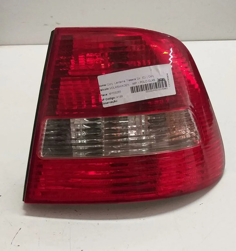Lanterna Traseira Direita Vw Polo Classic 2000 A 2002
