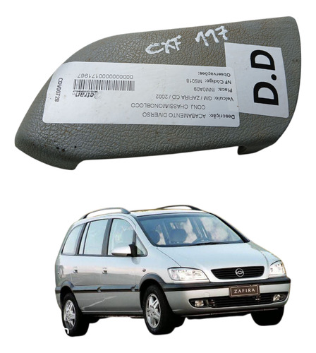 Moldura Capa Reclinador Banco Direito Gm Zafira 2002 (ap)