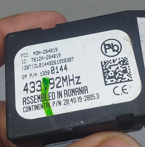 Módulo Central Controle Alarme Gm Onix 1.4 2017 M3n284019