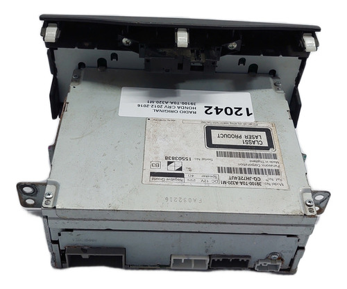 Rádio Cd Original Honda Cr-v Ano 2012 A 2016