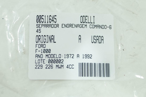 Separador Engrenagem Comando F-1000 72/92 Usado (645)