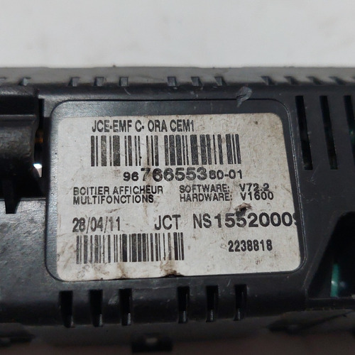 Computador De Bordo Peugeot 3008 Thp 2011 A 2016