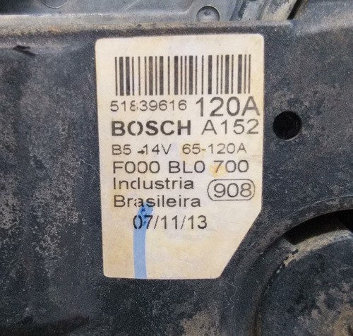 Alternador Fiat Palio Wekeend Bravo 1.6 1.8 11/16 F000bl0700