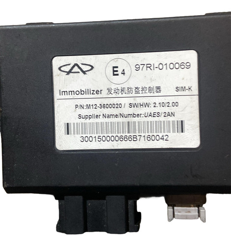 Modulo Imobilizador Chery Celer 2010 2011 2012 2013 A 2015